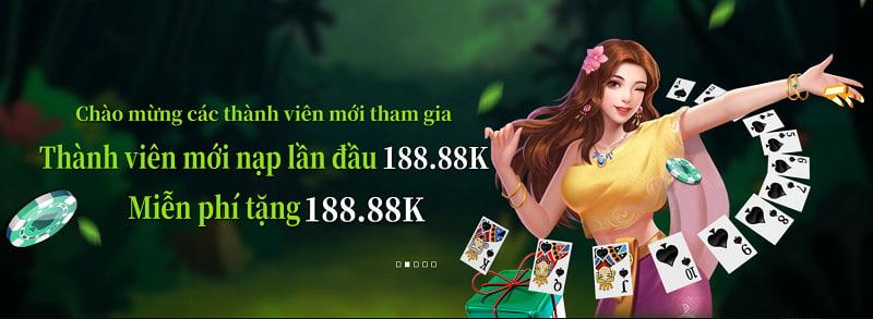 Thành viên mới nạp đầu tiên 188.88k tặng 100% giá trị